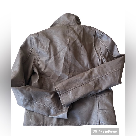 Blanknyc Meant to Be Moto Jacket with Removable Hood Long Sleeve Brown Small - Picture 5 of 9